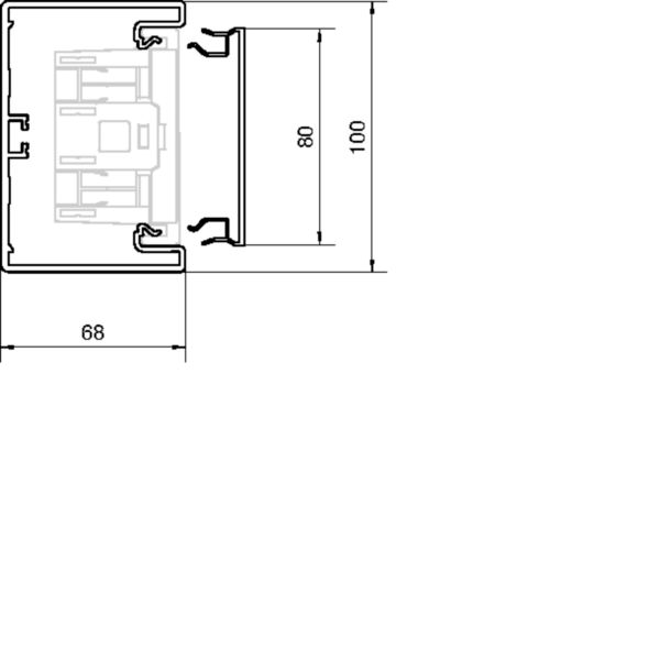 2 M Tehalit Brüstungskanal-Unterteil 65x100mm PVC gsw BR6510019011
