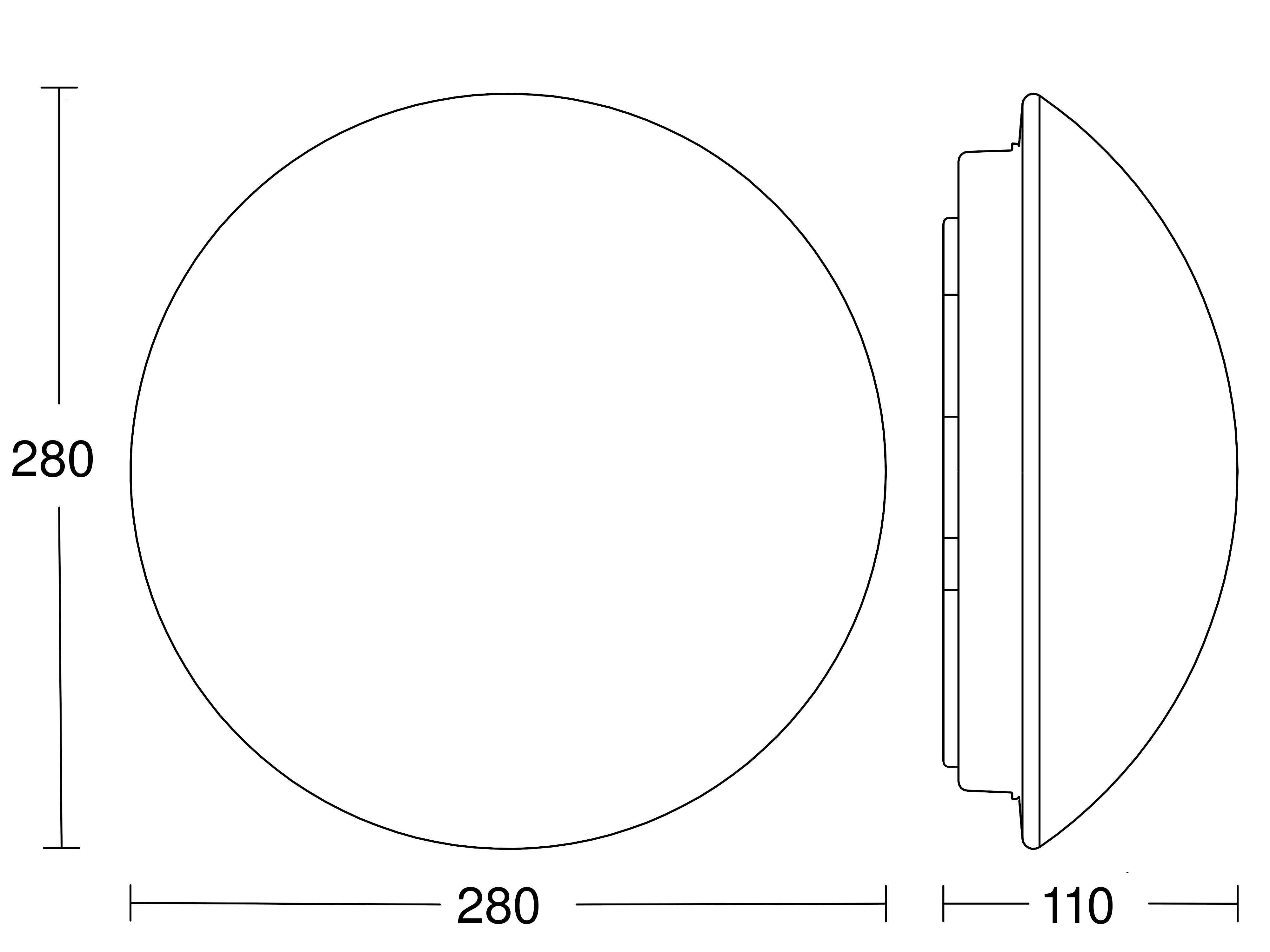 Steinel Sensor-Innenleuchte 280 x 110 mm RS 10 S WS