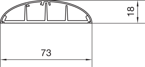 2 M Tehalit Aufbodenkanal 18x75mm SL 18075 gr