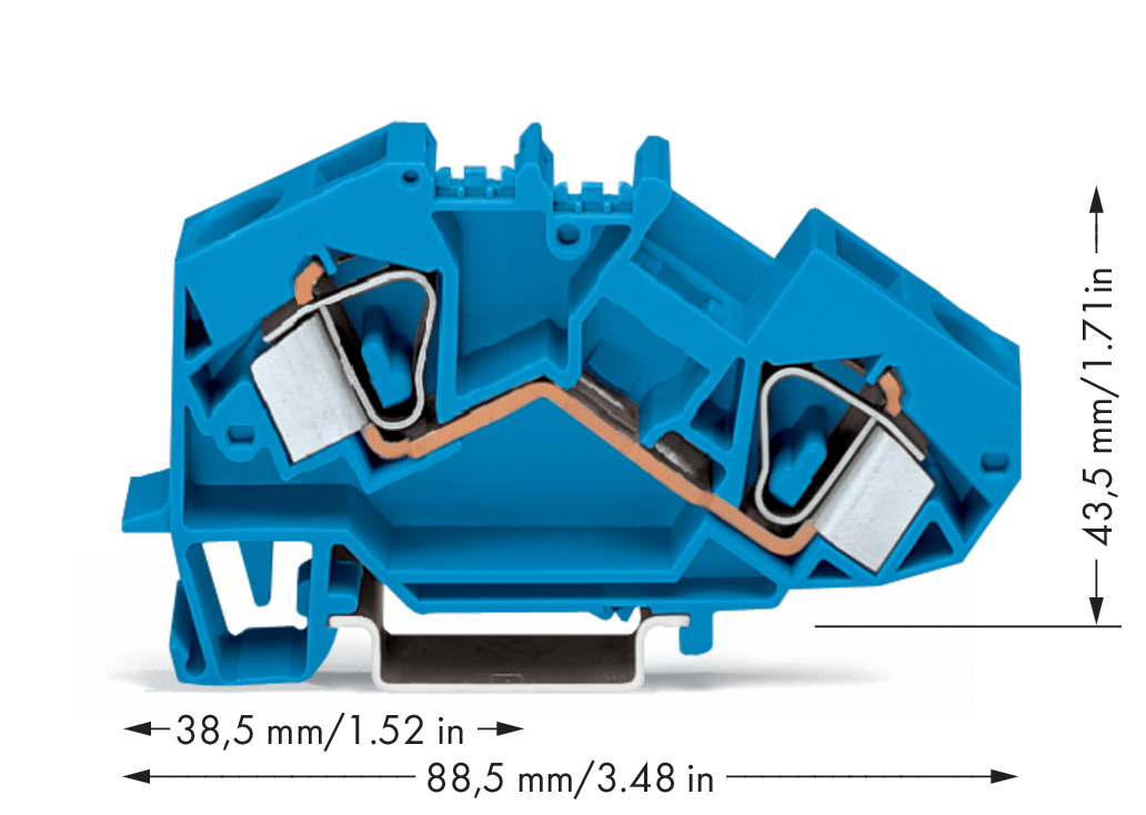 WAGO GmbH & Co. KG Durchgangsklemme 0,2-16mmq blau 783-604