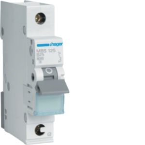 Hager Leitungsschutzschalter 1p. B-25A,6kA,1M QC MBS125