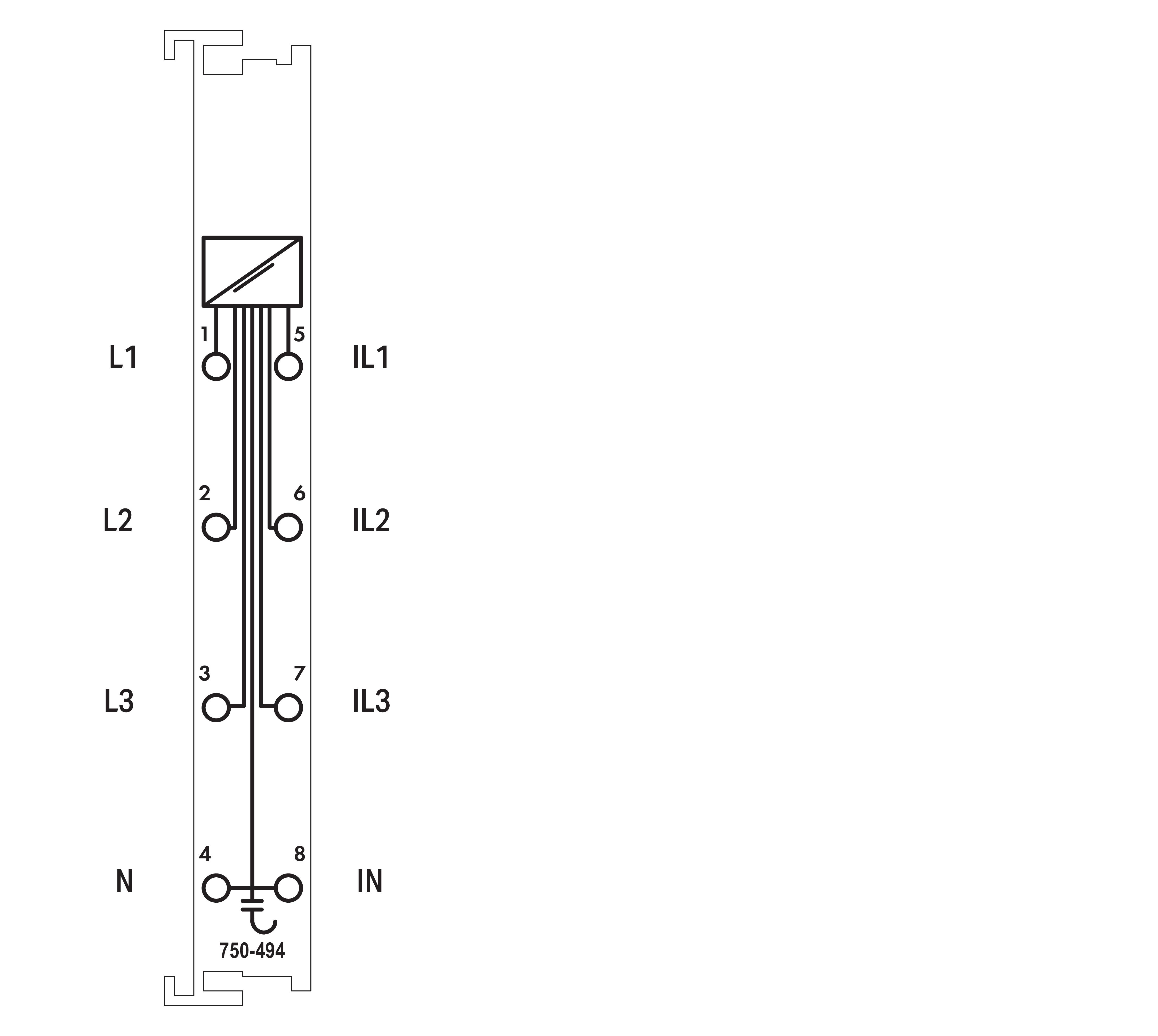 WAGO GmbH & Co. KG Leistungsmessklemme 3-phasig 750-494