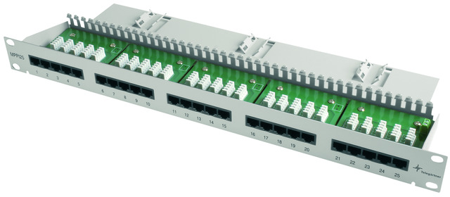 Telegärtner 19Z.Patch Panel 1HE MPPI25-H Cat3,gr 100007025