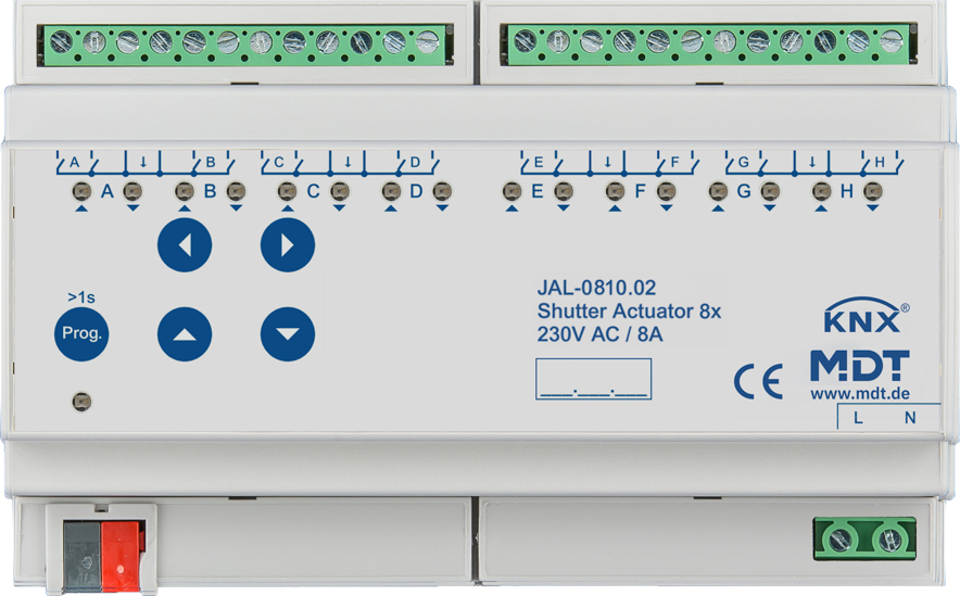 MDT technologies Jalousieaktor 8-fach REG, 10A, 230VAC JAL-0810.02