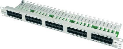 Telegärtner 19" ISDN-Panel 50-Port 1HE, RAL7035 MPPISDN 50-H kurz