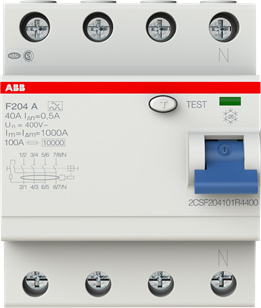 ABB Stotz S&J FI-Schutzschalter 40/0,5A 4p. F204A-40/0,5