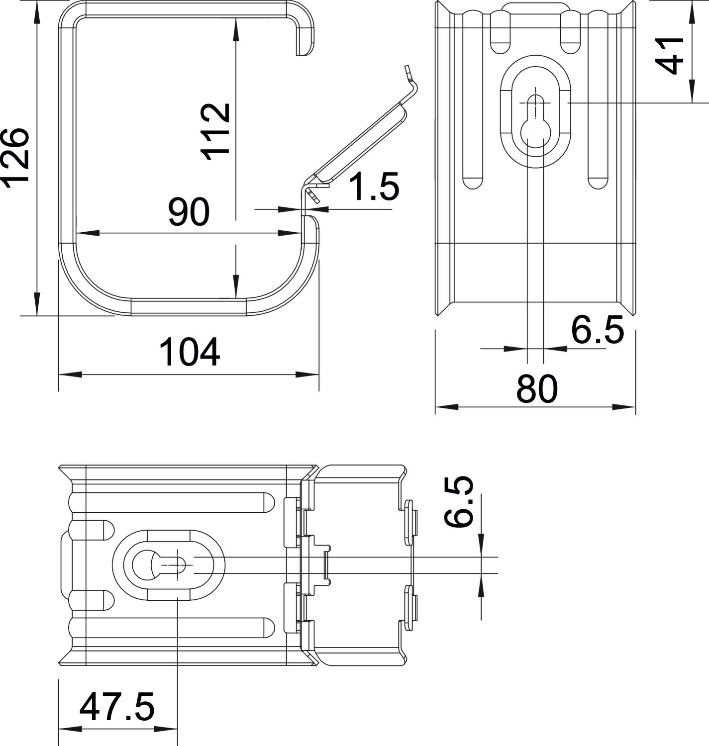 OBO Bettermann Vertr Grip Sammelhalter 70x NYM3x1,5 2031 M 70 FS