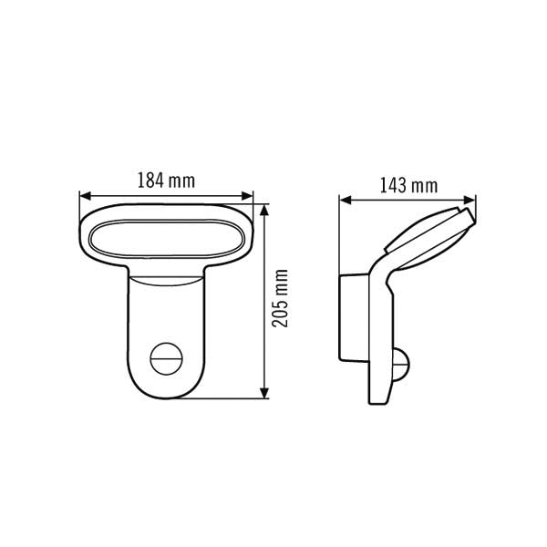 ESYLUX ESYLUX LED-Strahler 5000K, sw AOLWL200OP1700850MDB