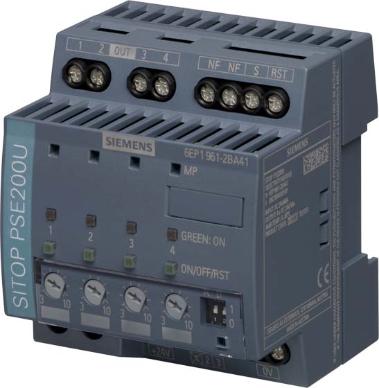 Siemens Dig.Industr. Selektivitätsmodul 24VDC,4x10A,IP20 6EP1961-2BA41