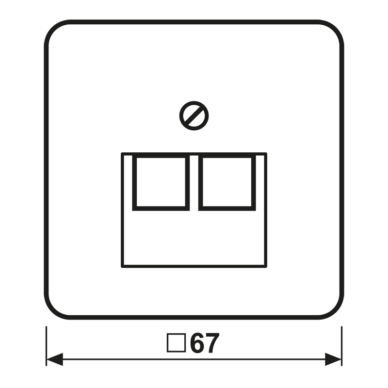 Jung Abdeckung aws für IAE/UAE-Dose CD 569-2 UA WW