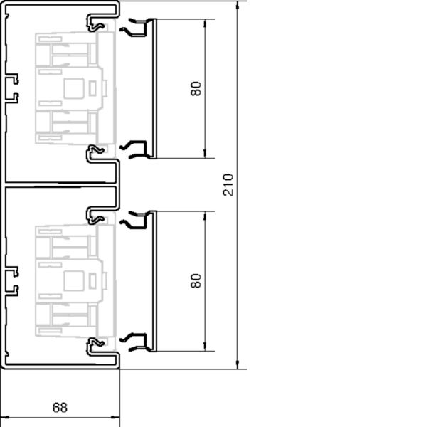 2 M Tehalit Brüstungskanal-Unterteil zu BR 68x210mm vw BR652101D9016