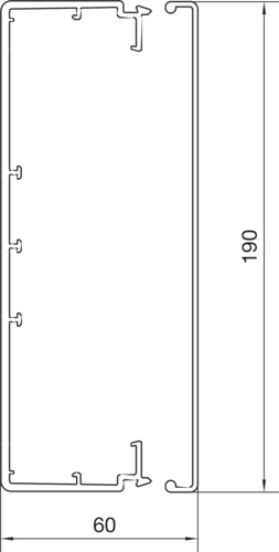 2 M Tehalit Leitungsführungskanal LF 60190 gr