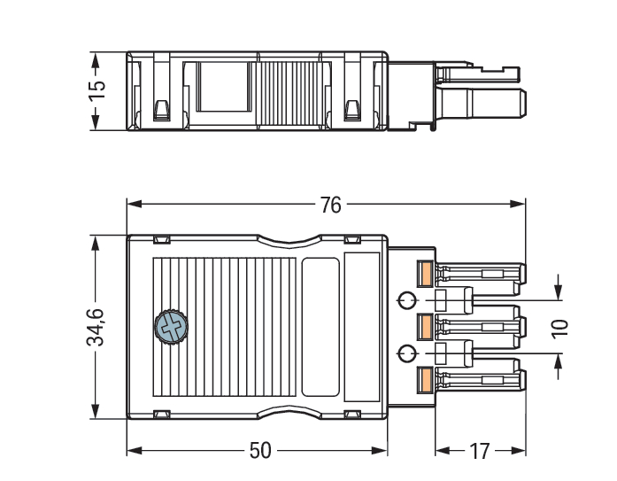 WAGO GmbH & Co. KG Buchse 2x0,5-4mmq schwarz 770-103