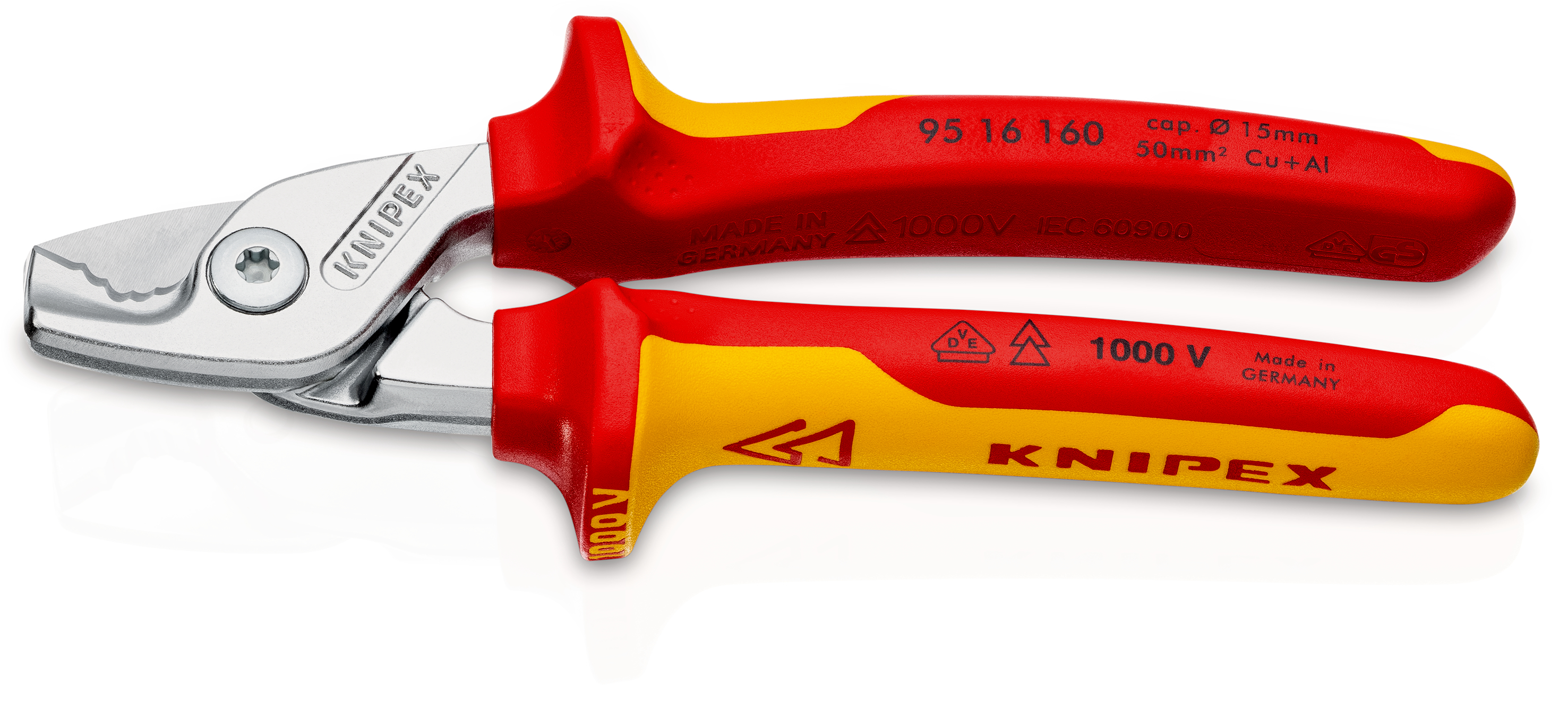 Knipex-Werk VDE Kabelschere bis D15mm/50qmm 95 16 160