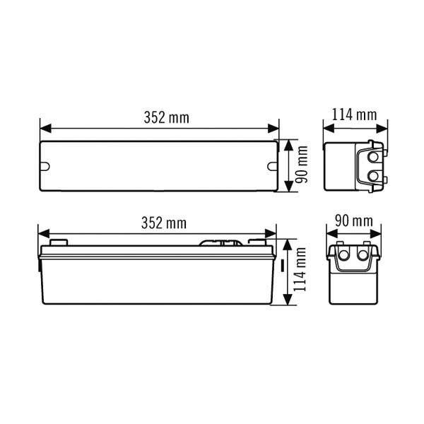 ESYLUX Notleuchte 14m EKW LED SLAELLED3h14mIRSCSM