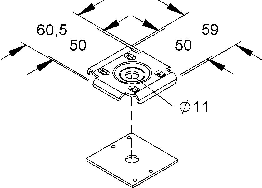 25 STK Niedax Befestigung GRKB 10