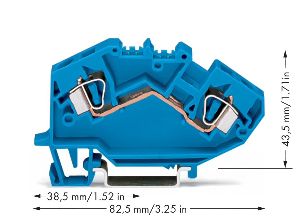 WAGO GmbH & Co. KG Durchgangsklemme 0,2-6mmq blau 782-604