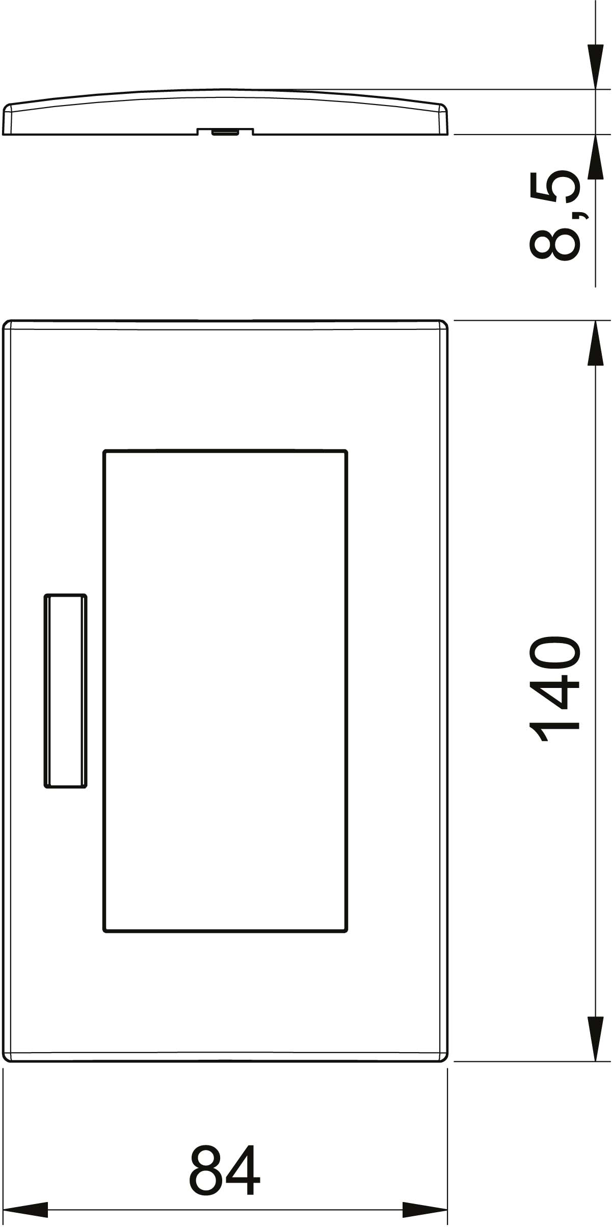 OBO Bettermann Vertr Abdeckrahmen 2fach 84x140mm rws AR45-BF2 RW