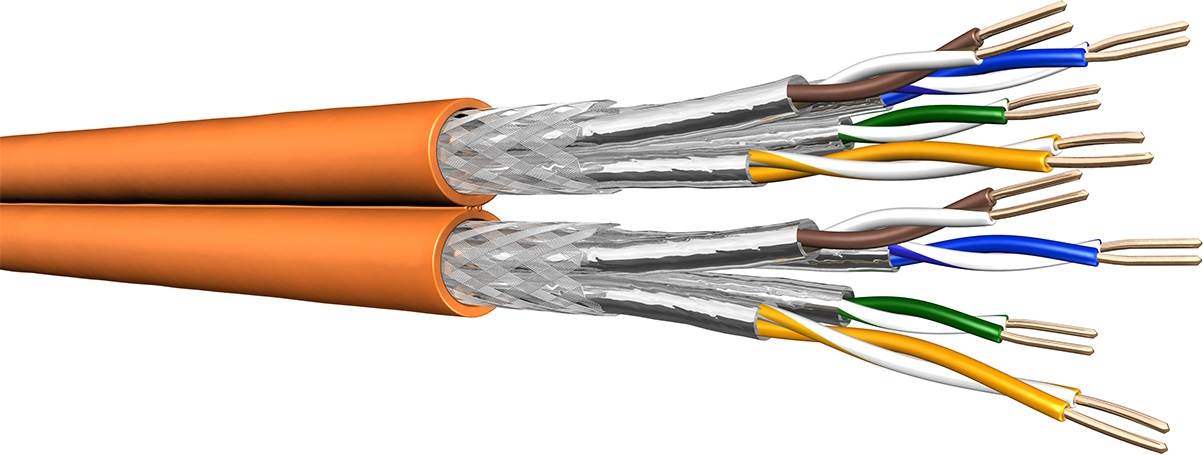 100 M Draka Comteq (DNT) TN-7000-2 Kat.7 orange 8P S/FTP AWG23 60064586-Cca-Sp100