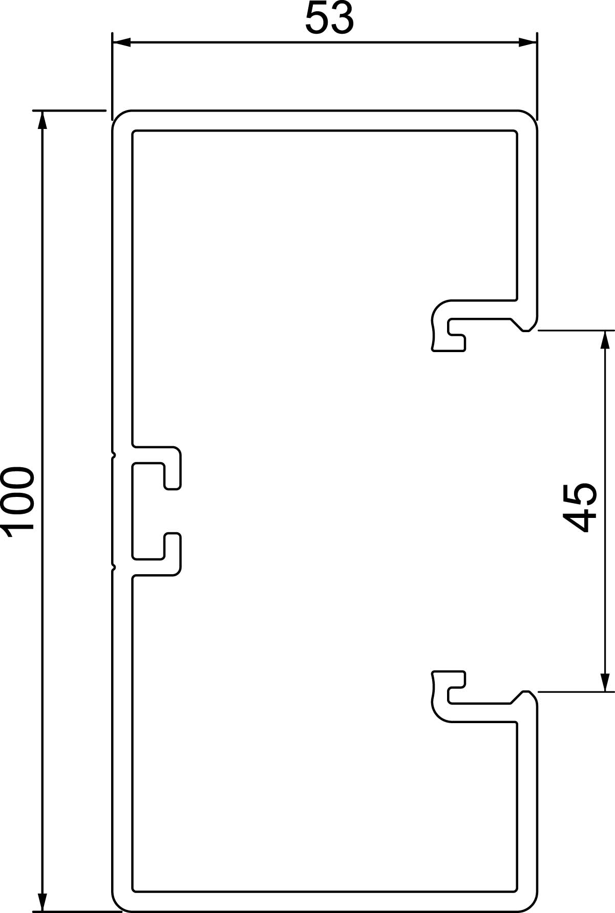 OBO Bettermann Vertr Geräteeinbaukanal Rapid 45-2 1-zügig GK-53100RW