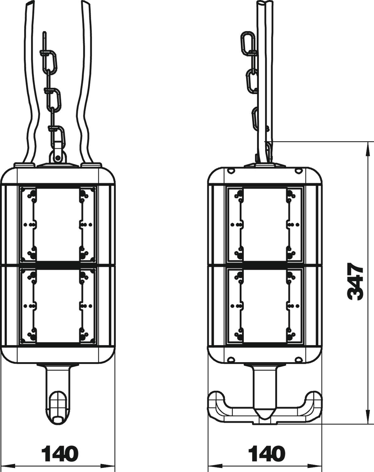 OBO Bettermann Vertr Versorgungseinheit IP20 m.Griff leer VH-8 LG