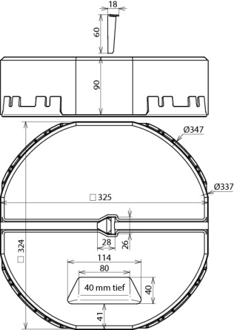 DEHN Betonsockel Set C45/55 17kg D337mm BES17KGKT16ULPD337SE