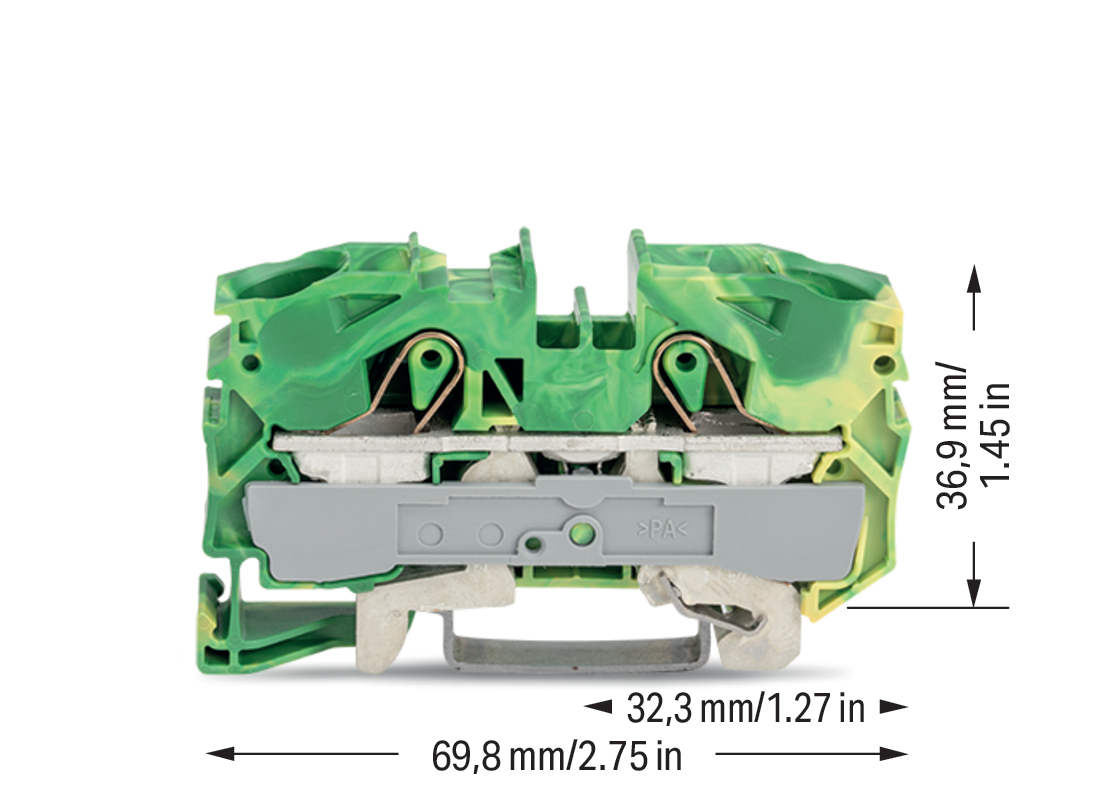 WAGO GmbH & Co. KG Schutzleiterklemme 2-Leiter, TS 35 2016-1207 WAGO GmbH & Co. KG Schutzleiterklemme 2-Leiter, TS 35 2016-1207