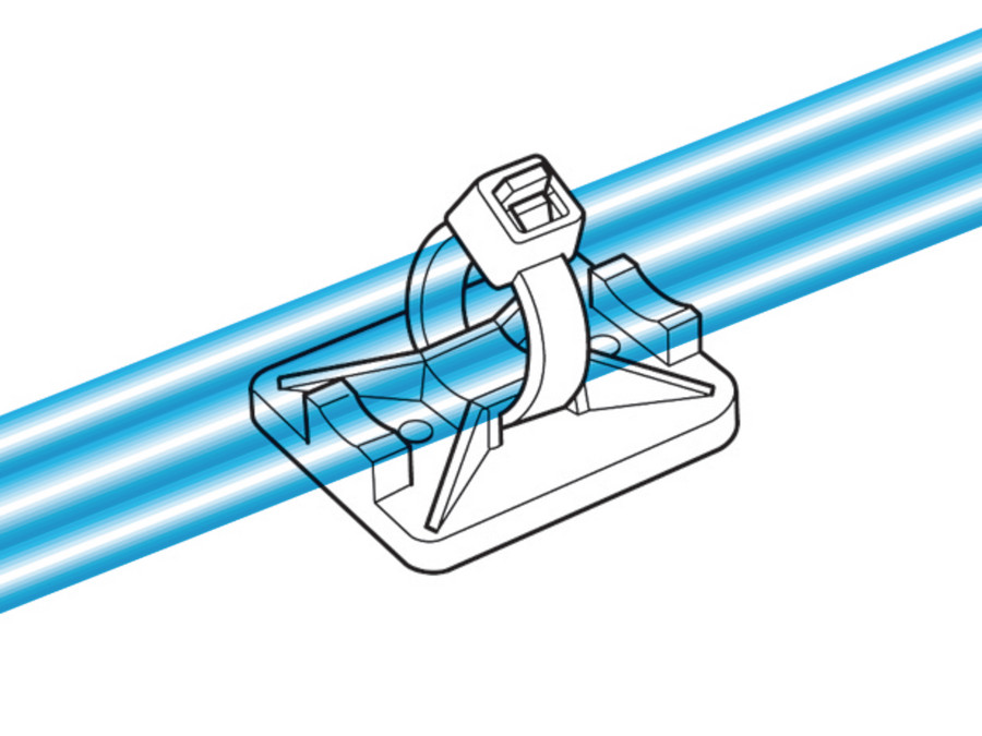 100 STK HellermannTyton Befestigungssockel TY8G1S-N66-NA