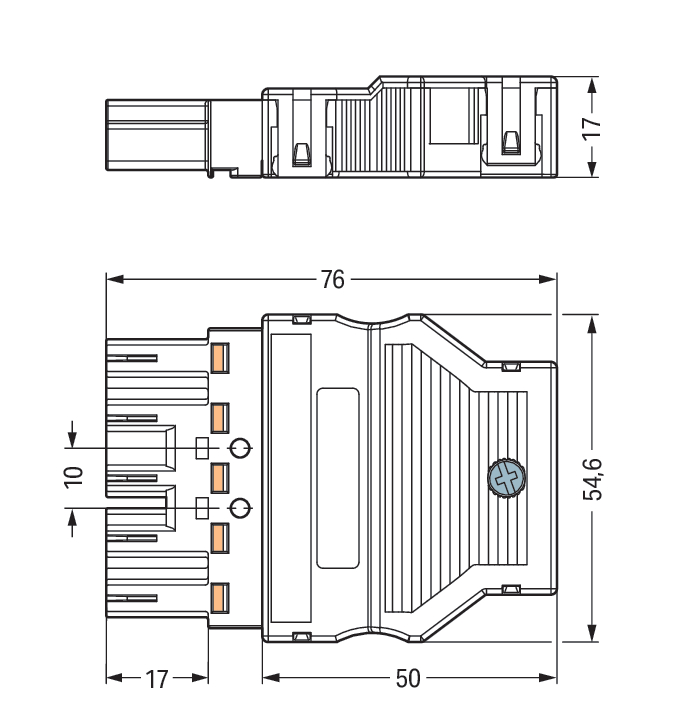 WAGO GmbH & Co. KG Stecker 2x0,5-4mmq schwarz 770-115