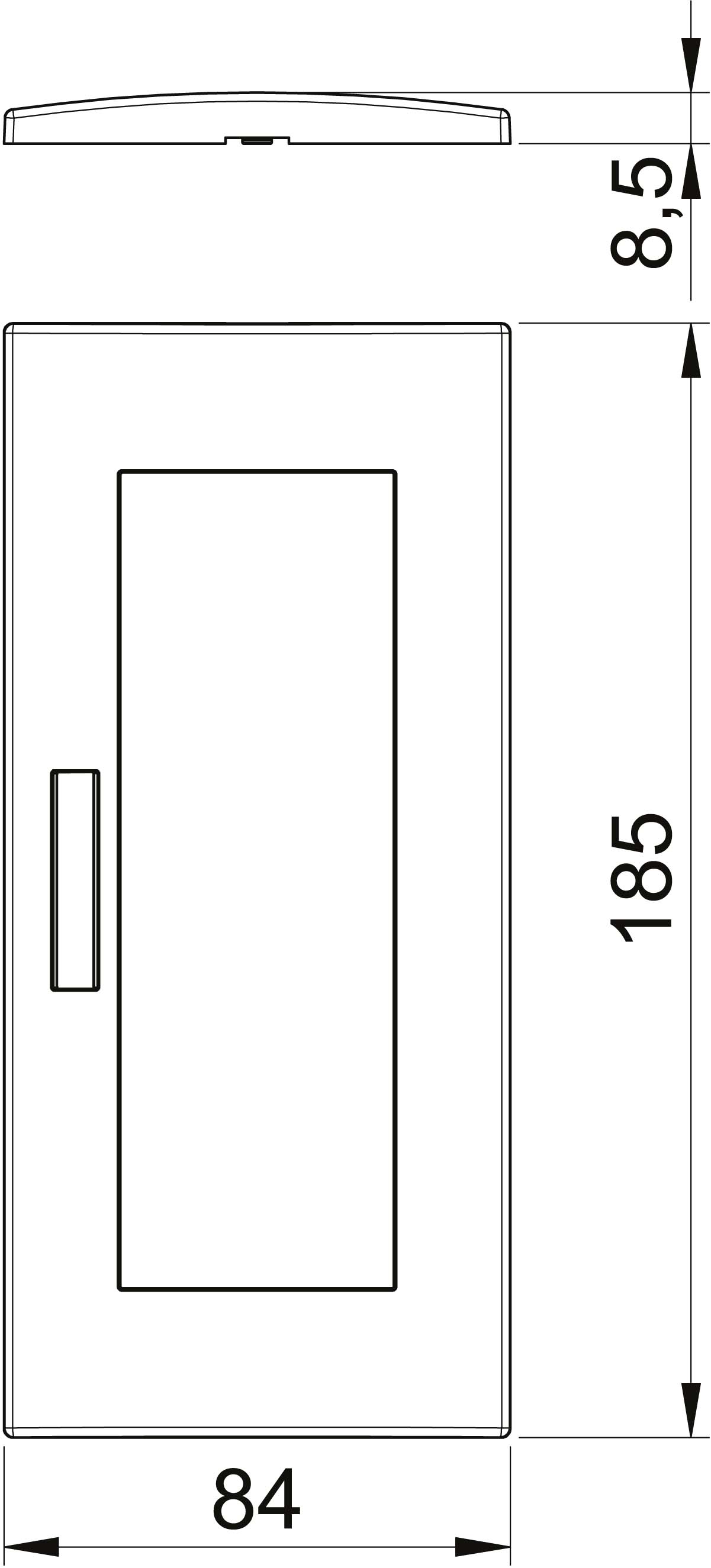 OBO Bettermann Vertr Abdeckrahmen 3fach 84x185mm rws AR45-BF3 RW
