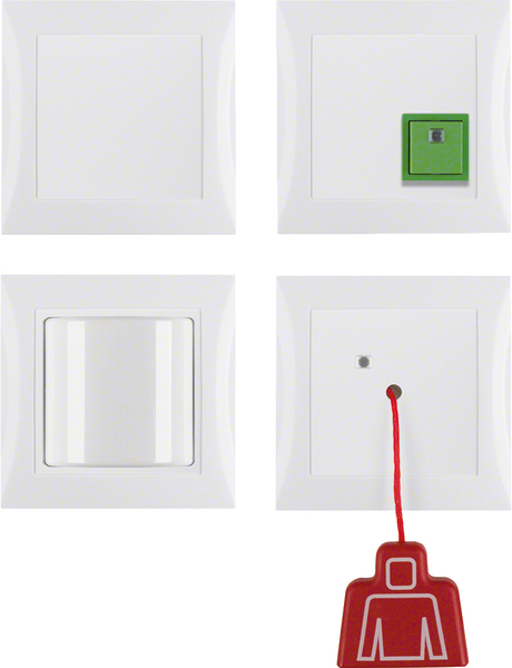 Berker Notruf-Set kompl. pws/gl S.1/B.3/B.7 Glas 52008989