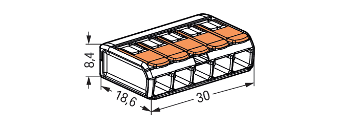 WAGO GmbH & Co. KG Compact-Verbindungsklemme 5-Leiter bis 4qmm 221-415