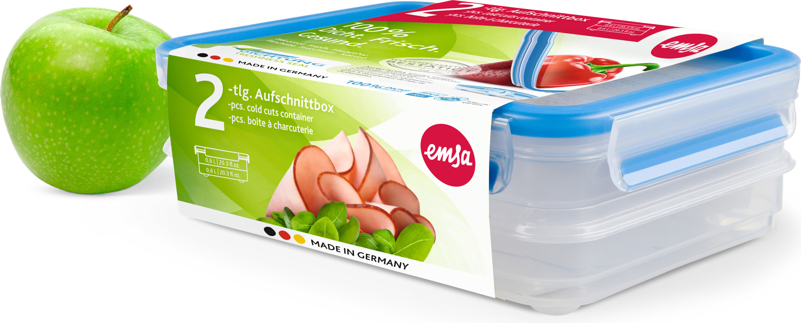 Groupe SEB WMF Aufschnittbox-Set 2teilig CLIP CLOSE 2x0,6l