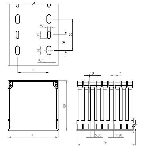 Unex Verdrahtungskanal gr RAL7030 80x80 80.80.77