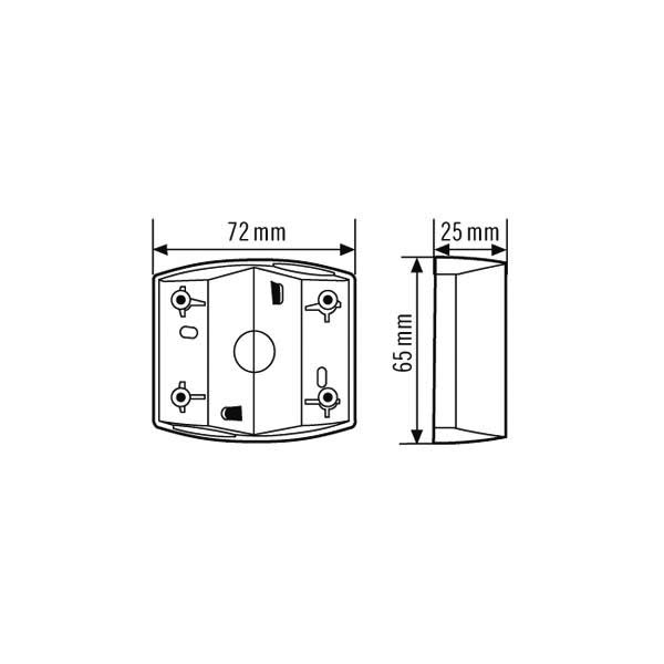 ESYLUX MD-Ecksockel sw f. BWM der MD Ser. MD EDGE MOUNTING BK