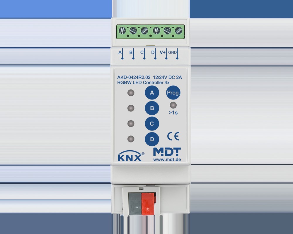 MDT technologies LED Controller 4-Kanal 2/4A, RGBW, 2TE, REG AKD-0424R2.02