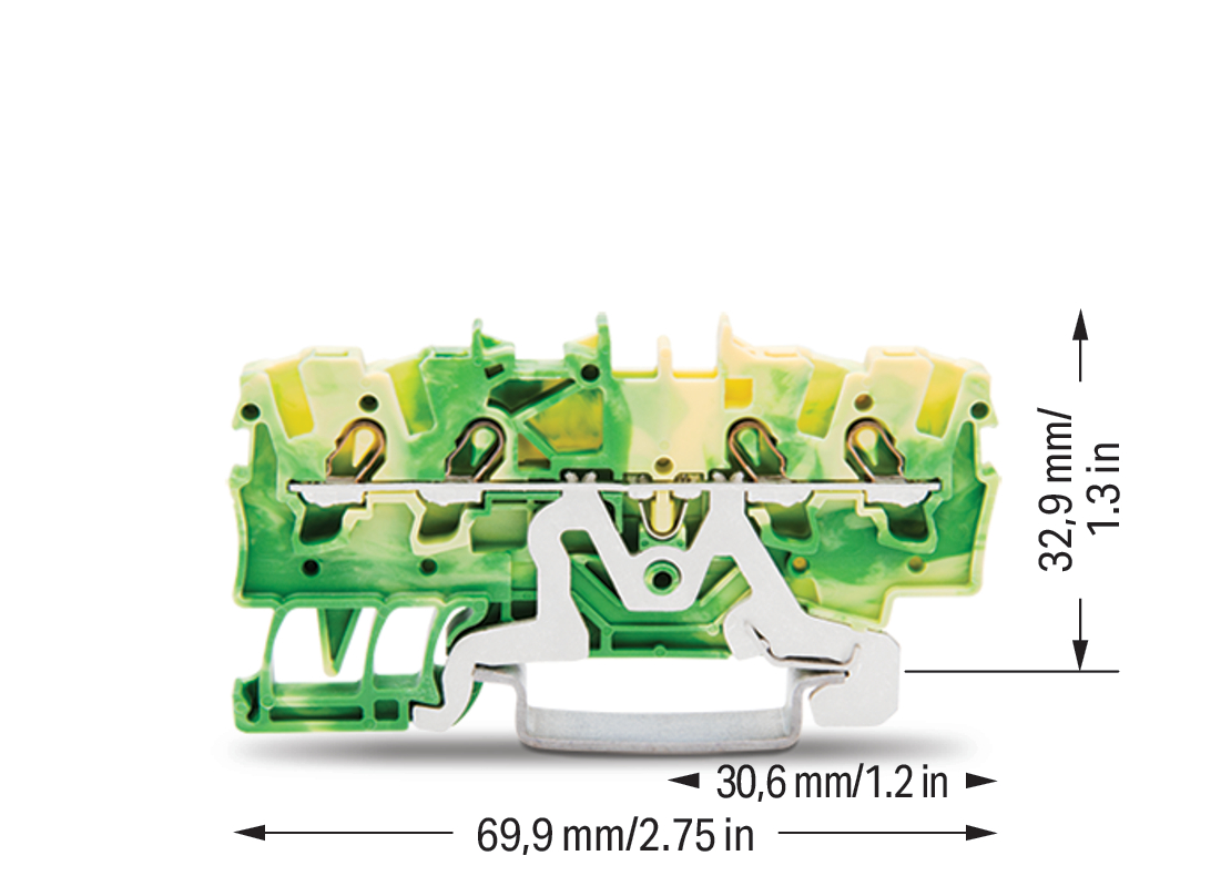 WAGO GmbH & Co. KG Schutzleiterklemme 4-Leiter, TS 35 2001-1407