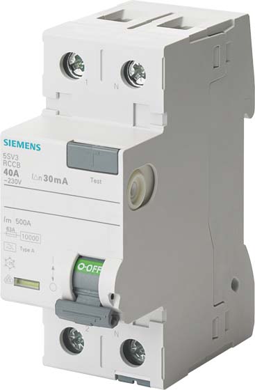 Siemens Dig.Industr. FI-Schutzschalter Typ A, 30mA , 16A 5SV3311-6