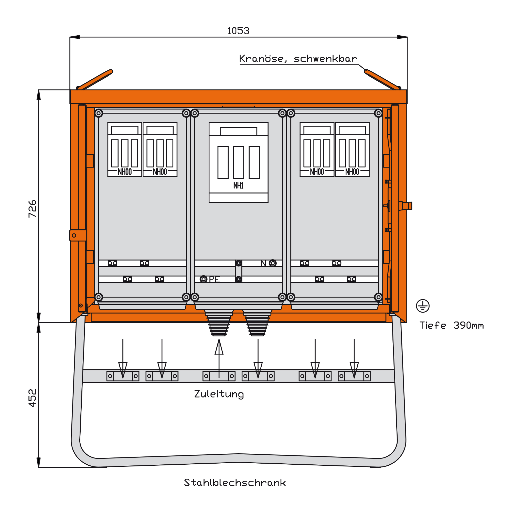 Walther Werke Gruppenverteiler 173kVA 4Abg.(Sila) WGV0070