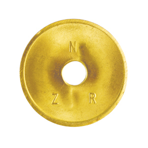 NZR Standardwertmarke D=26mm Stärke 1,6mm WM messing #2020