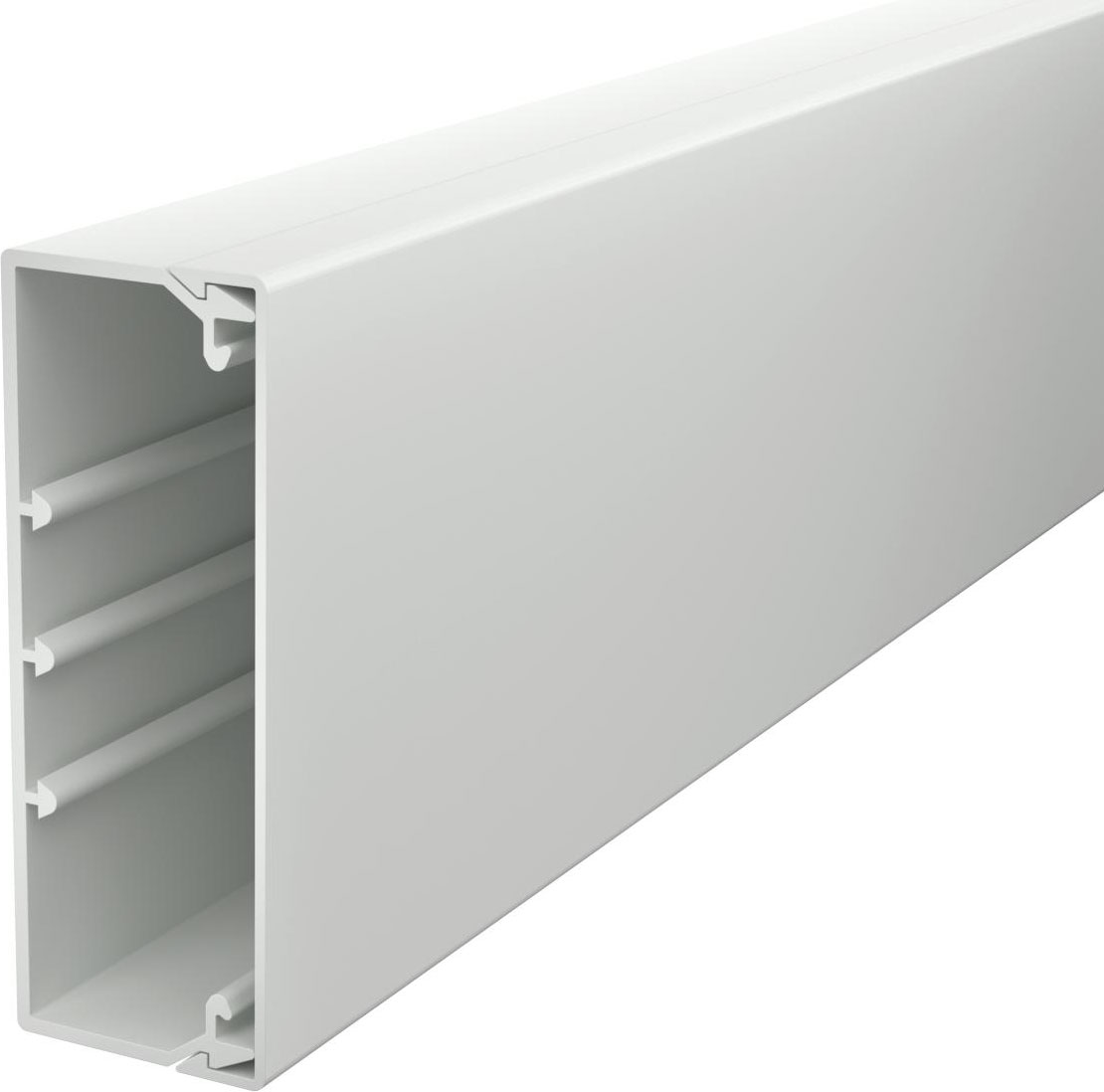 2 M OBO Bettermann Vertr Wand+Deckenkanal m.Obert. 40x110mm,PVC WDK40110RW