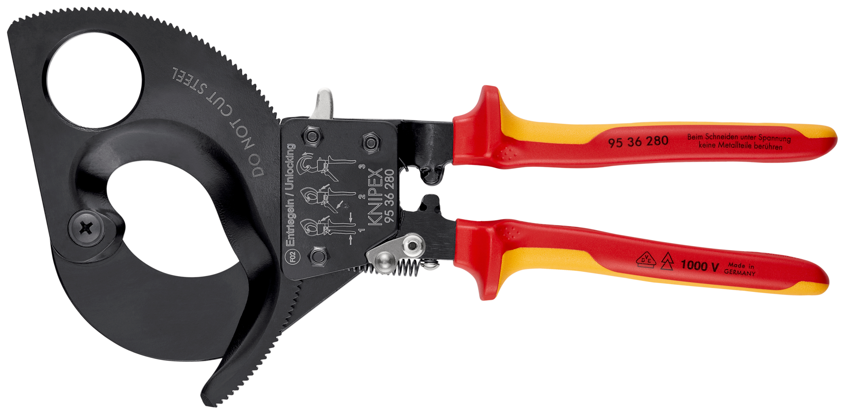 Knipex-Werk Kabelschneider isoliert, 280mm 95 36 280