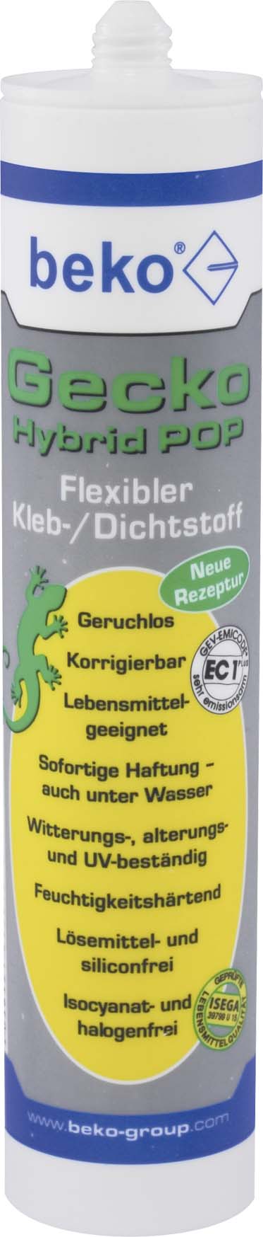 Beko Gecko Kleb-/Dichtstoff 310ml HybridP. schw. 2453102