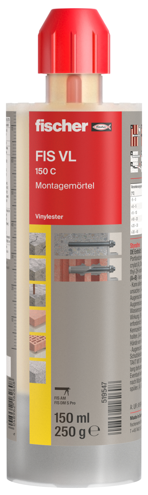 Fischer Deutschl. Montagemörtel 150 C #519547
