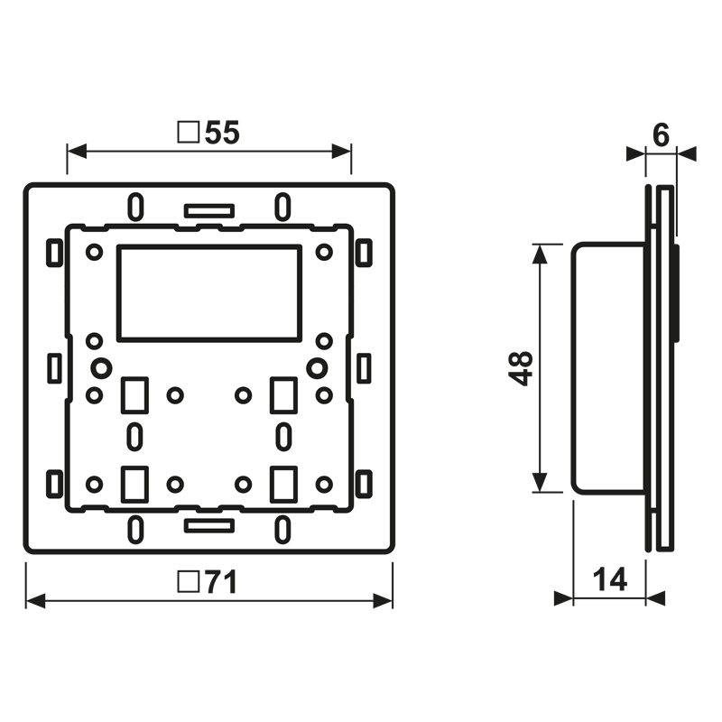 Jung KNX Komp.Raumcontroller Modul 4093 KRM TS D