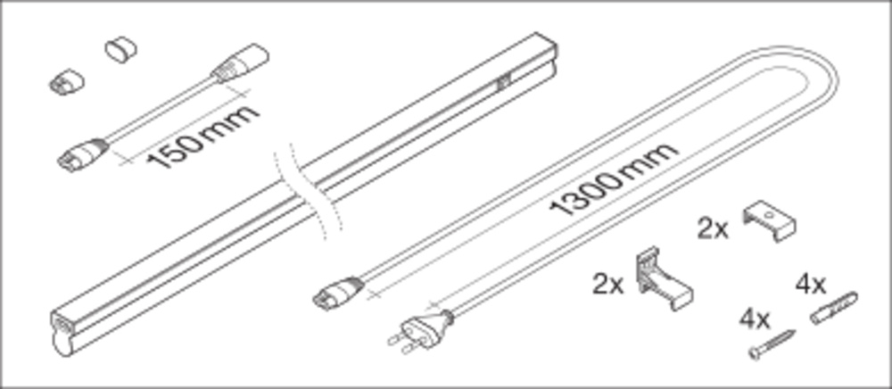 Ledvance LED-Lichtleiste m.Schalter 4000K LNCOMPSWITCH6008W 4K