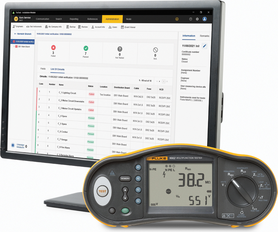 Fluke Installationstester -Kit inkl.TruTestSoftware 1664FC DE FTT KIT