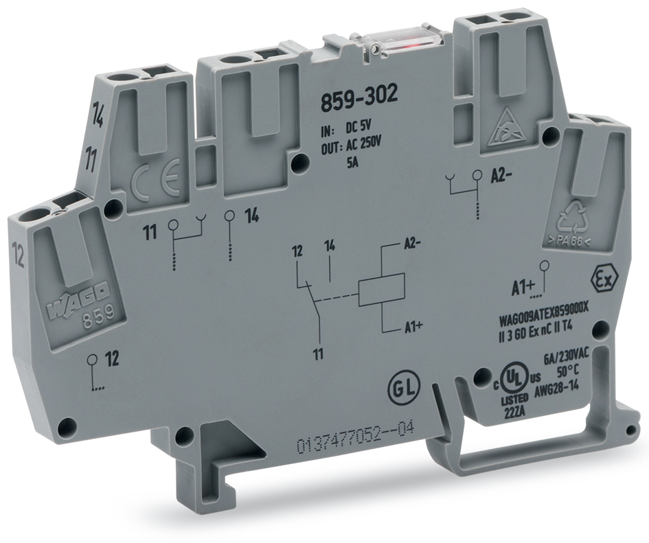 WAGO GmbH & Co. KG Relaisklemme 24VDC,1W,250VAC,5A 859-304