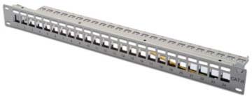 DIGITUS Modular Patch Panel gesch. 24Port,Blank,1HE,gr DN-91410