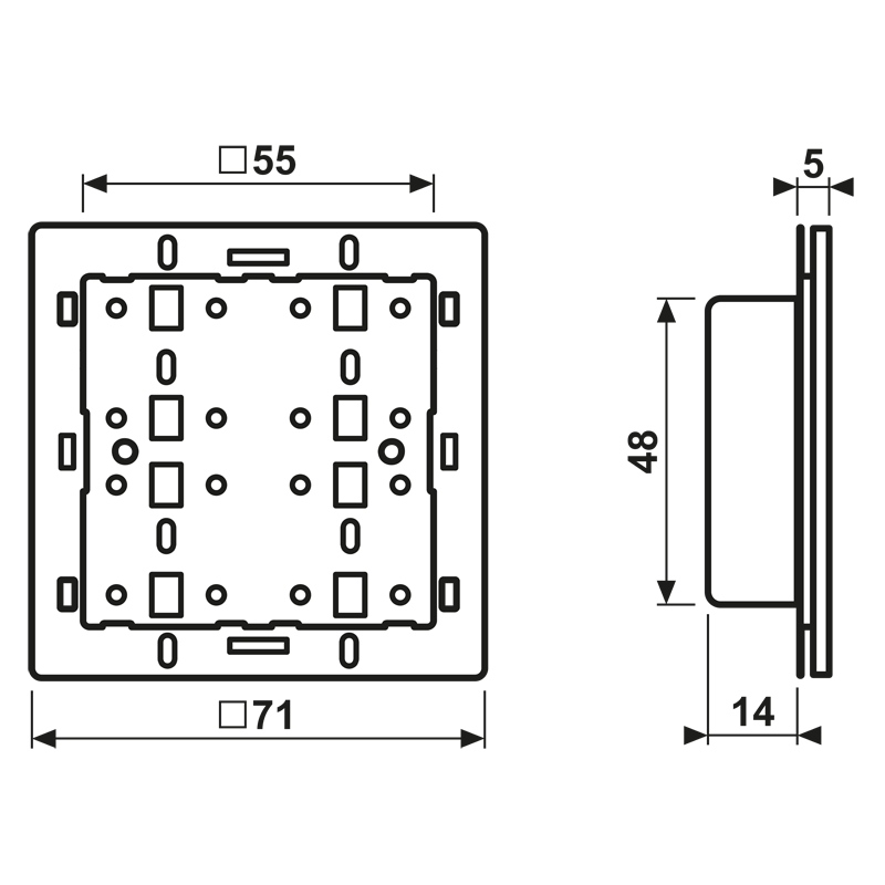 Jung Funk-Wandsender-Modul 1-kanalig FM 4001 M